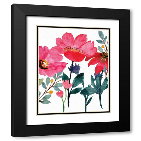 Wildflowers 3 Black Modern Wood Framed Art Print with Double Matting by Allen, Kimberly