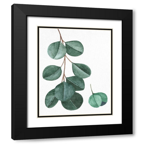 Greens 2 Black Modern Wood Framed Art Print with Double Matting by Allen, Kimberly