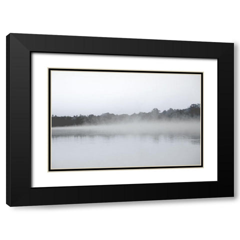 Lake Mist Black Modern Wood Framed Art Print with Double Matting by Allen, Kimberly