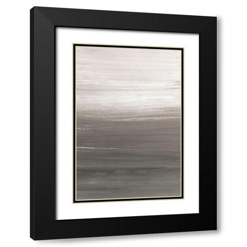 Strokes Black Modern Wood Framed Art Print with Double Matting by Allen, Kimberly