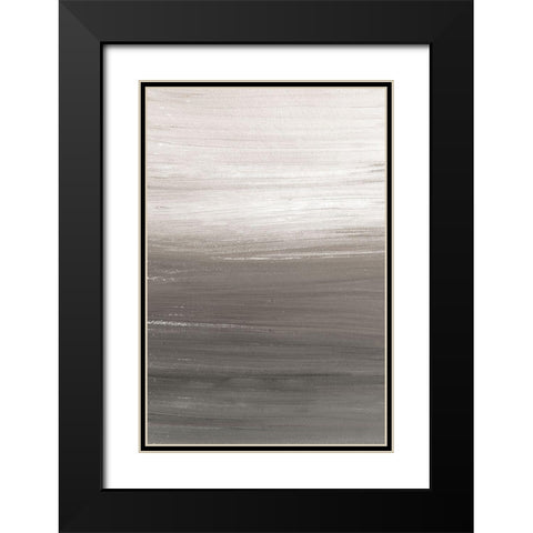 Strokes Black Modern Wood Framed Art Print with Double Matting by Allen, Kimberly