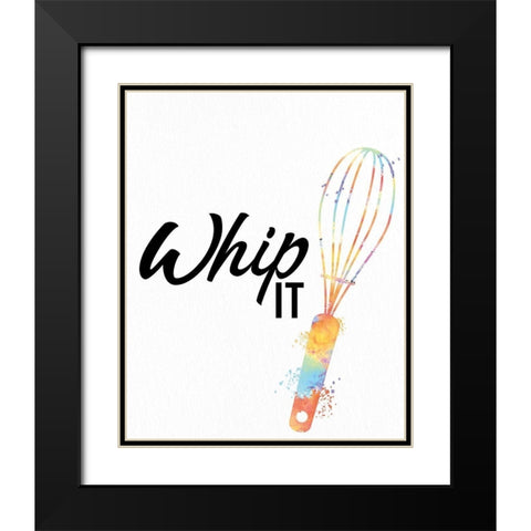 Whip It Black Modern Wood Framed Art Print with Double Matting by Allen, Kimberly
