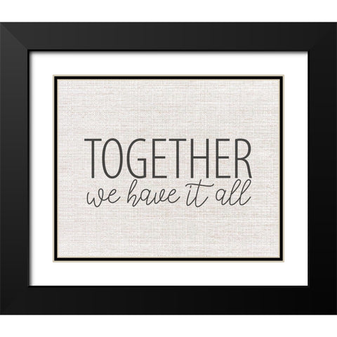 Together We Black Modern Wood Framed Art Print with Double Matting by Allen, Kimberly