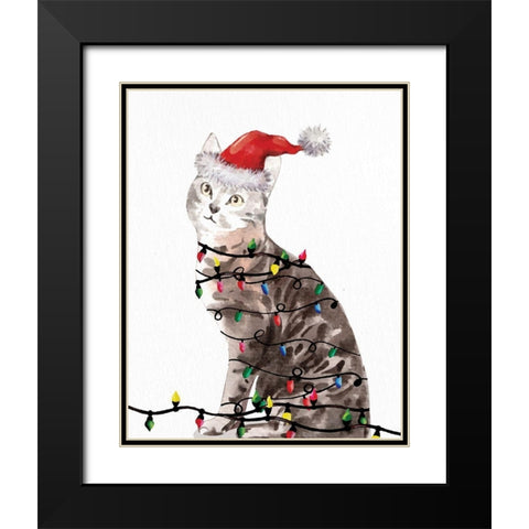 Kitten Lights 2 Black Modern Wood Framed Art Print with Double Matting by Allen, Kimberly