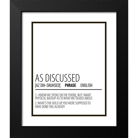 As Discussed Black Modern Wood Framed Art Print with Double Matting by Allen, Kimberly