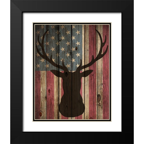 American Hunt Black Modern Wood Framed Art Print with Double Matting by Allen, Kimberly