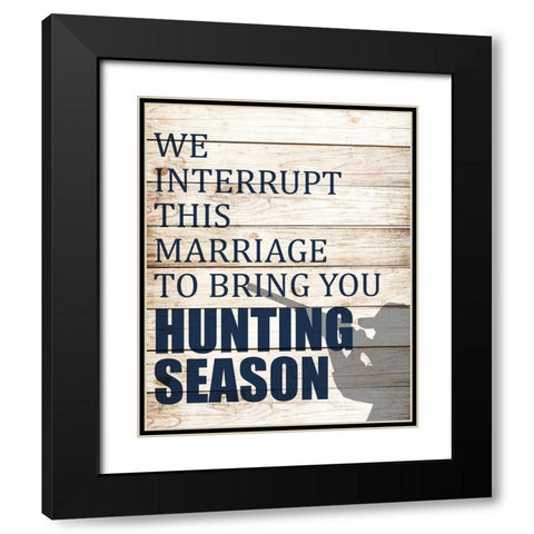We Interrupt Black Modern Wood Framed Art Print with Double Matting by Allen, Kimberly