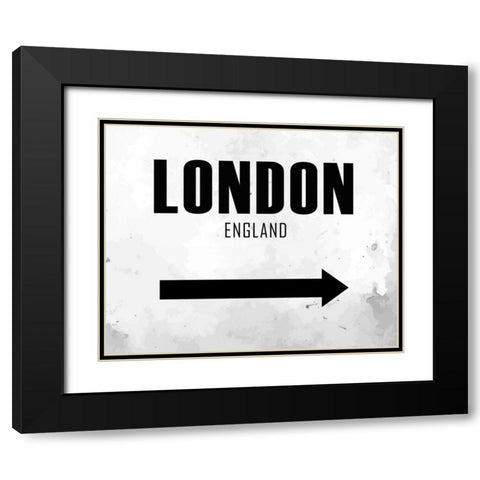 London Arrow Black Modern Wood Framed Art Print with Double Matting by Allen, Kimberly