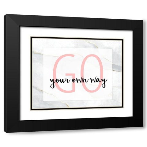 Go Your Own Way 3 Black Modern Wood Framed Art Print with Double Matting by Allen, Kimberly