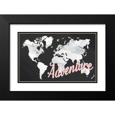 Adventure Marble Black Modern Wood Framed Art Print with Double Matting by Allen, Kimberly