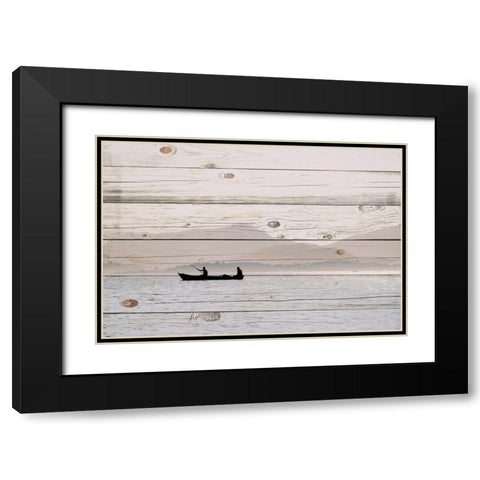 Morning Fish Black Modern Wood Framed Art Print with Double Matting by Allen, Kimberly