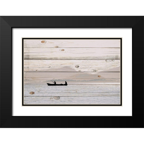 Morning Fish Black Modern Wood Framed Art Print with Double Matting by Allen, Kimberly