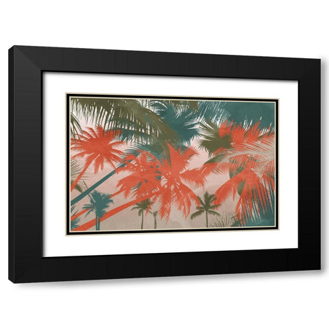 Colorful Palm Black Modern Wood Framed Art Print with Double Matting by Allen, Kimberly