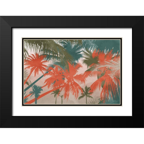 Colorful Palm Black Modern Wood Framed Art Print with Double Matting by Allen, Kimberly