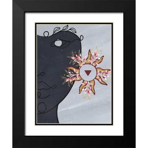 Sun Girl Black Modern Wood Framed Art Print with Double Matting by Allen, Kimberly