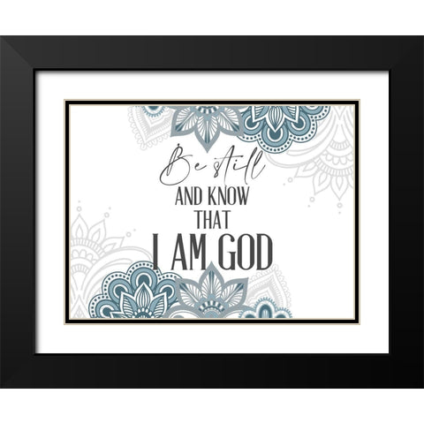 Be Still Black Modern Wood Framed Art Print with Double Matting by Allen, Kimberly