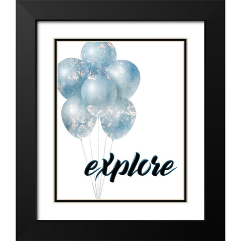 Balloon Discovery 1 Black Modern Wood Framed Art Print with Double Matting by Allen, Kimberly