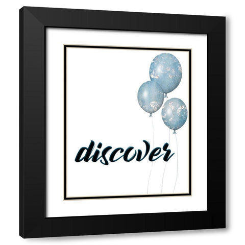 Balloon Discovery 2 Black Modern Wood Framed Art Print with Double Matting by Allen, Kimberly