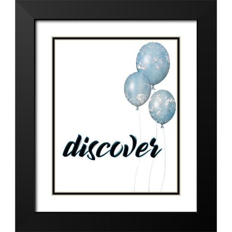 Balloon Discovery 2 Black Modern Wood Framed Art Print with Double Matting by Allen, Kimberly