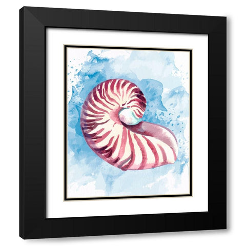 Coast Shell Pastel 1 Black Modern Wood Framed Art Print with Double Matting by Allen, Kimberly
