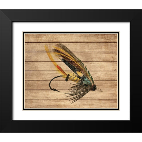 Fly Fishing 1 Black Modern Wood Framed Art Print with Double Matting by Allen, Kimberly