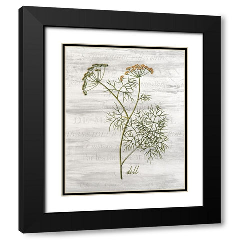 Fresh Cut Herbs 1 Black Modern Wood Framed Art Print with Double Matting by Allen, Kimberly