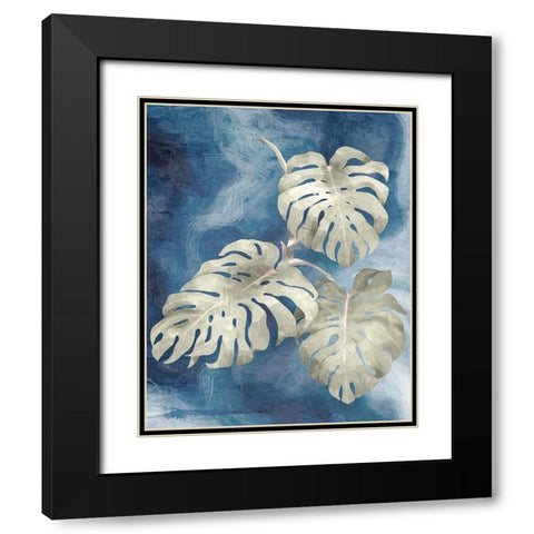 Palm Blues 2 Black Modern Wood Framed Art Print with Double Matting by Allen, Kimberly