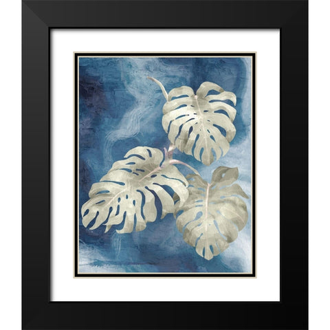 Palm Blues 2 Black Modern Wood Framed Art Print with Double Matting by Allen, Kimberly