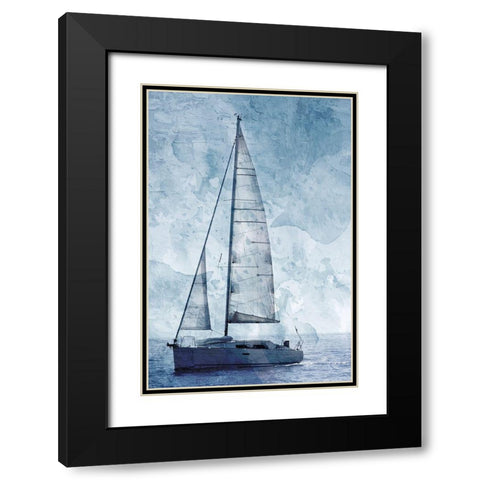 Sailing Black Modern Wood Framed Art Print with Double Matting by Allen, Kimberly