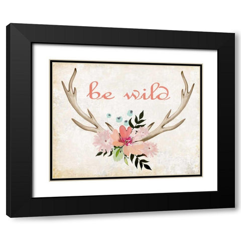 Be Wild Black Modern Wood Framed Art Print with Double Matting by Allen, Kimberly