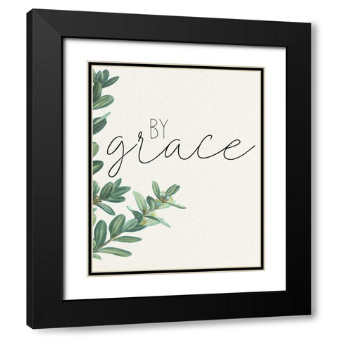 By Grace Black Modern Wood Framed Art Print with Double Matting by Allen, Kimberly
