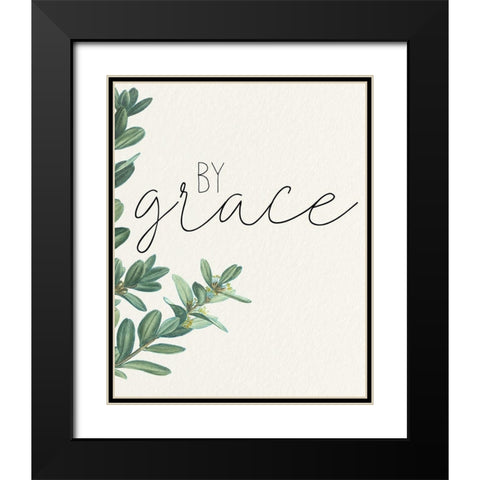 By Grace Black Modern Wood Framed Art Print with Double Matting by Allen, Kimberly