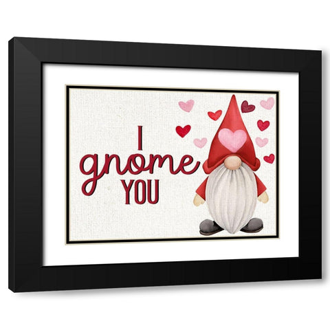 I Gnome You Black Modern Wood Framed Art Print with Double Matting by Allen, Kimberly