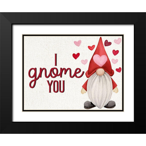 I Gnome You Black Modern Wood Framed Art Print with Double Matting by Allen, Kimberly