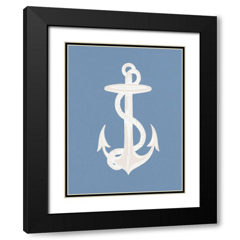 Anchors Away 1 v2 Black Modern Wood Framed Art Print with Double Matting by Allen, Kimberly