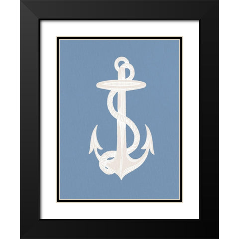 Anchors Away 1 v2 Black Modern Wood Framed Art Print with Double Matting by Allen, Kimberly