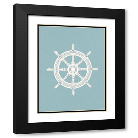 Anchors Away 2 v2 Black Modern Wood Framed Art Print with Double Matting by Allen, Kimberly