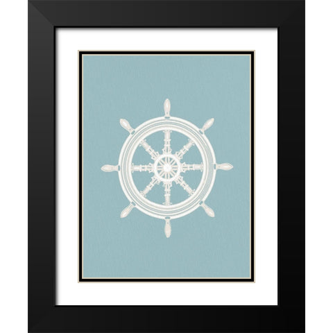 Anchors Away 2 v2 Black Modern Wood Framed Art Print with Double Matting by Allen, Kimberly