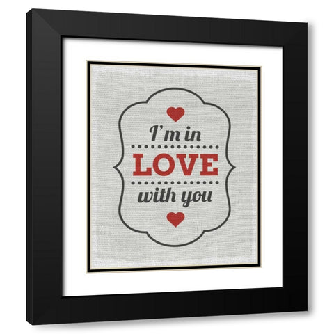 Im In Love Black Modern Wood Framed Art Print with Double Matting by Allen, Kimberly