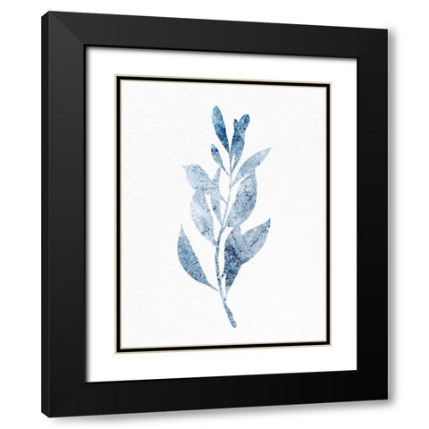 Marble Leaf 2 Black Modern Wood Framed Art Print with Double Matting by Allen, Kimberly