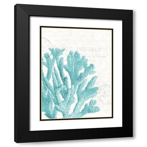 Seaside Card 1 Black Modern Wood Framed Art Print with Double Matting by Allen, Kimberly