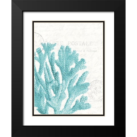 Seaside Card 1 Black Modern Wood Framed Art Print with Double Matting by Allen, Kimberly