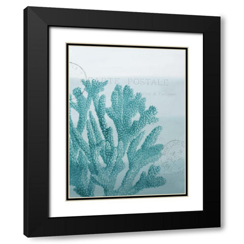 Seaside Card 1 V2 Black Modern Wood Framed Art Print with Double Matting by Allen, Kimberly