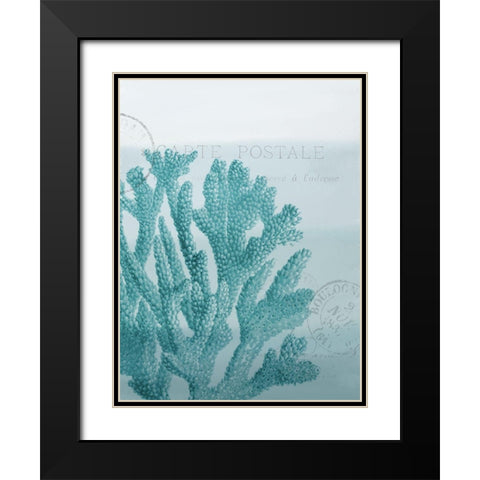 Seaside Card 1 V2 Black Modern Wood Framed Art Print with Double Matting by Allen, Kimberly