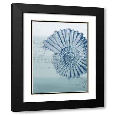 Seaside Card 2 V2 Black Modern Wood Framed Art Print with Double Matting by Allen, Kimberly