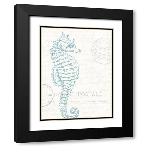 Seaside Card 3 Black Modern Wood Framed Art Print with Double Matting by Allen, Kimberly