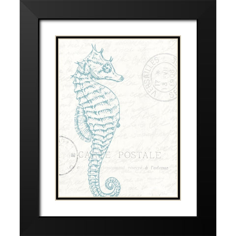 Seaside Card 3 Black Modern Wood Framed Art Print with Double Matting by Allen, Kimberly