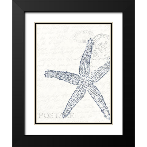 Seaside Card 4 Black Modern Wood Framed Art Print with Double Matting by Allen, Kimberly