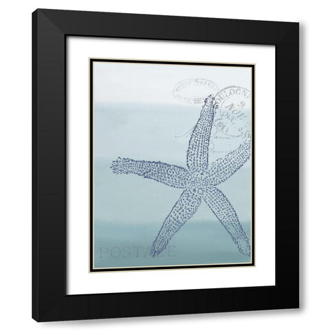 Seaside Card 4 V2 Black Modern Wood Framed Art Print with Double Matting by Allen, Kimberly