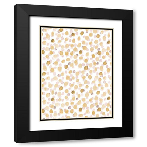 Dots 2 Black Modern Wood Framed Art Print with Double Matting by Allen, Kimberly